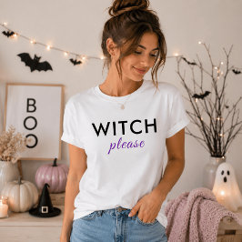 Modern häxa tack Halloween-tröja – Rolig Tee