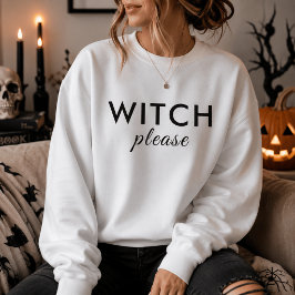 Modern Häxa Vänligen Halloween Tröja – Trendig T-s