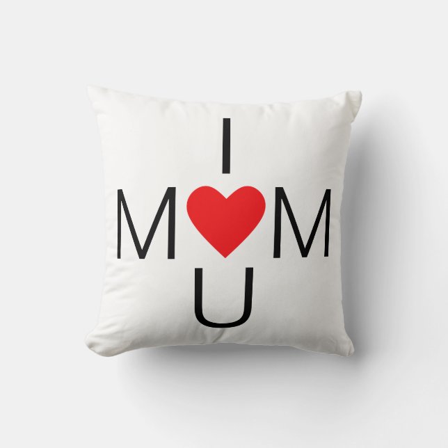 Modern Heart Mamma Kärlek Kudde (Framsida)