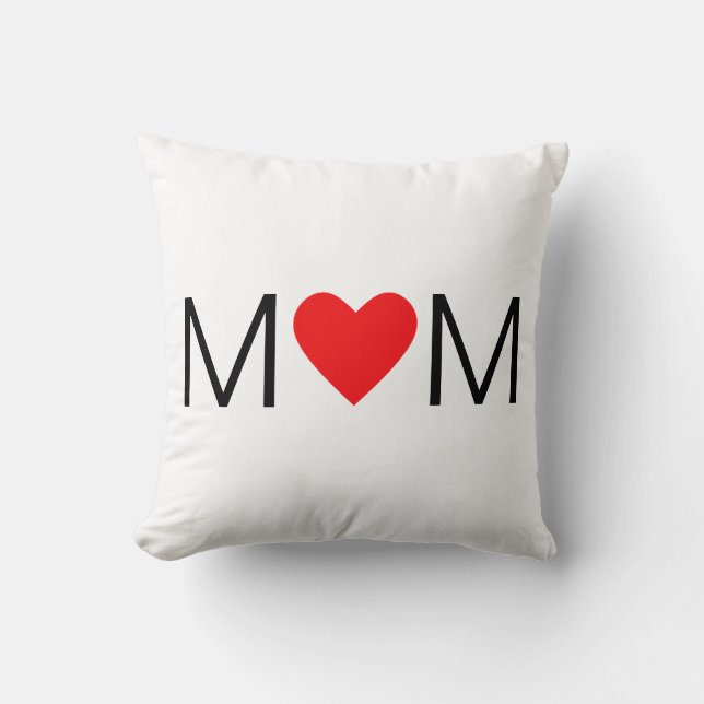 Modern Heart Mom Kudde (Framsida)