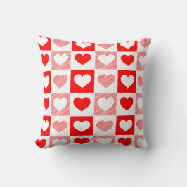 Modern Heart Pattern Throw Pillow - Romantic Kudde
