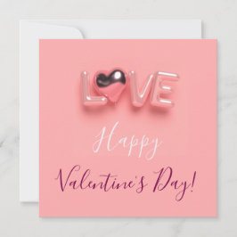  MODERN  HEART PINK VALENTINES DAY   INBJUDNINGAR