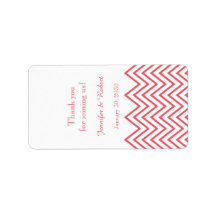 Modern Heeysuckle Chevron Bröllop Lip Balm-etikett