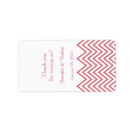 Modern Heeysuckle Chevron Bröllop Lip Balm-etikett Adressetikett