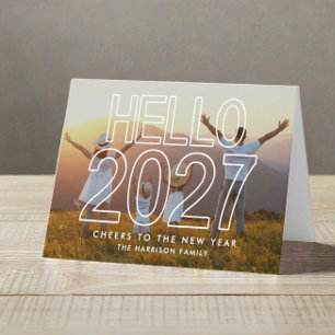 Modern Hej 2027 Foto Nyår Helgkort