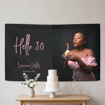 Modern Hej 30 Rosa Svart 30-årsfest