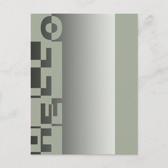 Modern HEJ Banner + din backgr. & idéer Vykort (Framsida)