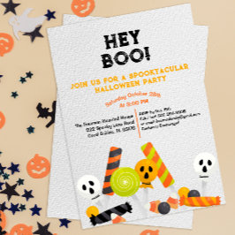 Modern Hej Boo Kids Halloween fest Inbjudan