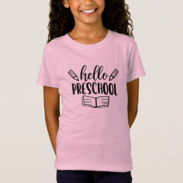 Modern Hej före skolan-typning T Shirt