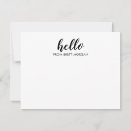 Modern Hej Namn-typografi Anteckningskort