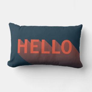 Modern Hej och Orange för Mörk blått och Lumbarkudde
