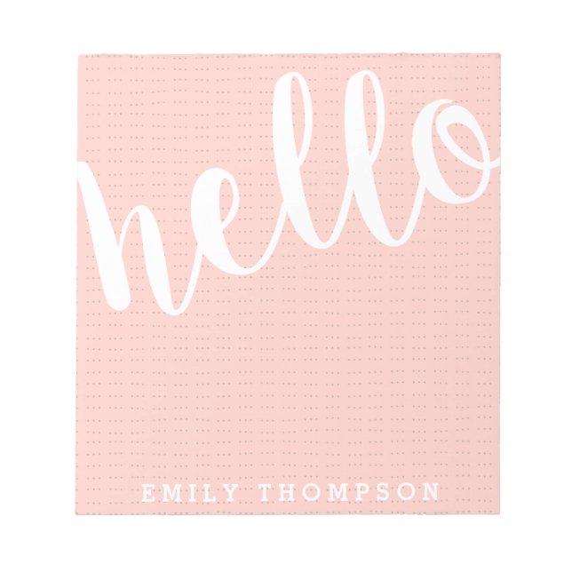 Modern Hej Personlig Social Stationery Anteckningsblock (Framsida)