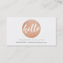 MODERN HEJ SCRIPT hand plockade fet plats ro guld