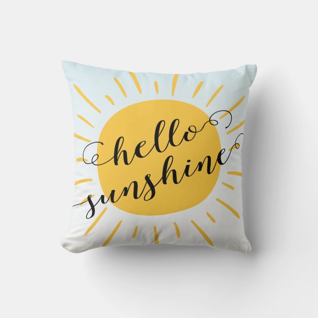 Modern Hej Sunshine Decorative Dekorativ kudde (Framsida)