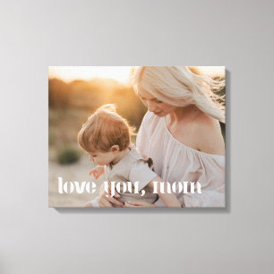 Modern helbilds "Love You, Mom" familjeanpassad Canvastryck