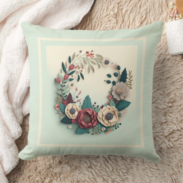 Modern Helgdag-andekrans Kudde (Filt)