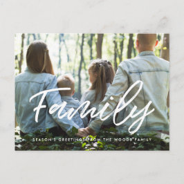 Modern helgdag av foto i familjen Modern typografi Vykort