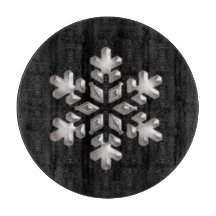 Modern Helgdag Black and White Snowflake