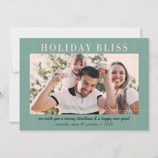 Modern Helgdag Bliss Helgdag Photo Card Julkort (Framsida)
