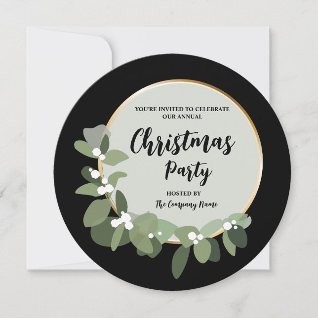 Modern Helgdag Corporate jul-mall Party Inbjudningar (Framsida)