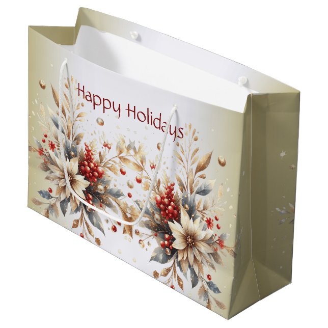 Modern Helgdag Flowers Gift Bag (Framsidan Vinklad)