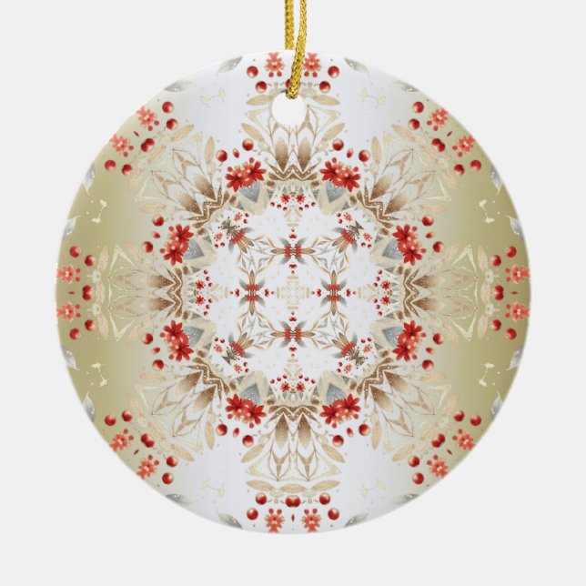 Modern Helgdag Flowers Ornament (Framsidan)