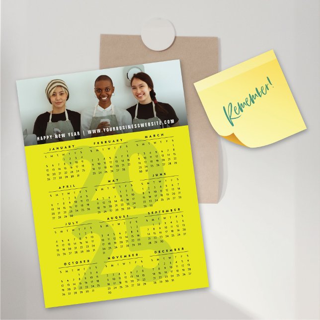 Modern Helgdag för 2025-kalender, fotomagnetiskt k (Modern 2025 Calendar Holiday Photo Magnetic Card @ fat_fa_tin)