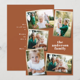 Modern helgdag för multifotofamilj i guld