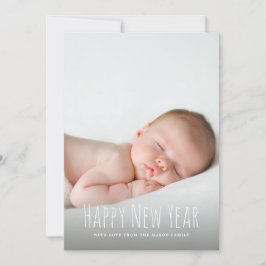 Modern Helgdag för nyårsfoto Julkort