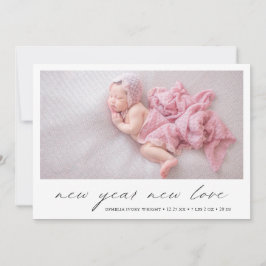 Modern Helgdag Foto Cute Birth-annonsering Meddelande