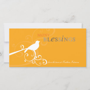 MODERN HELGDAG FOTOCARD: Vikalfågel 4A Julkort