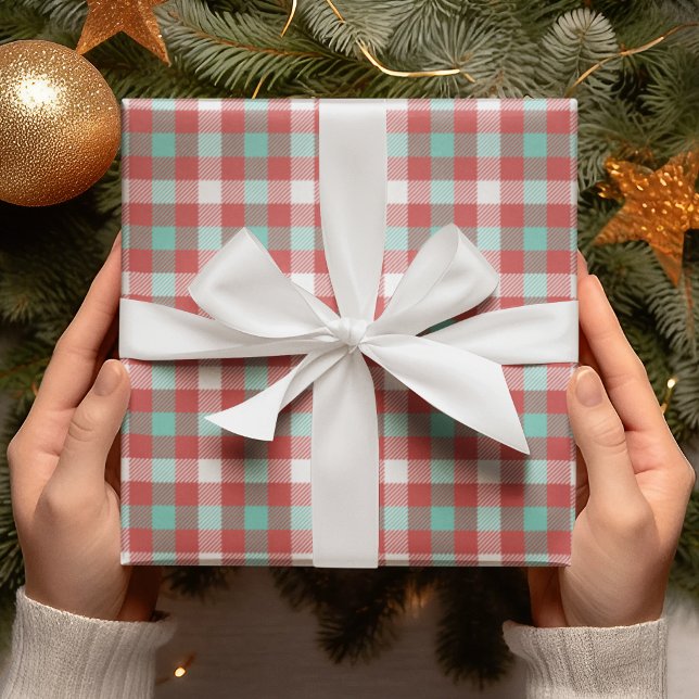 Modern Helgdag Gift med vit rött skal Presentpapper (Skapare uppladdad)