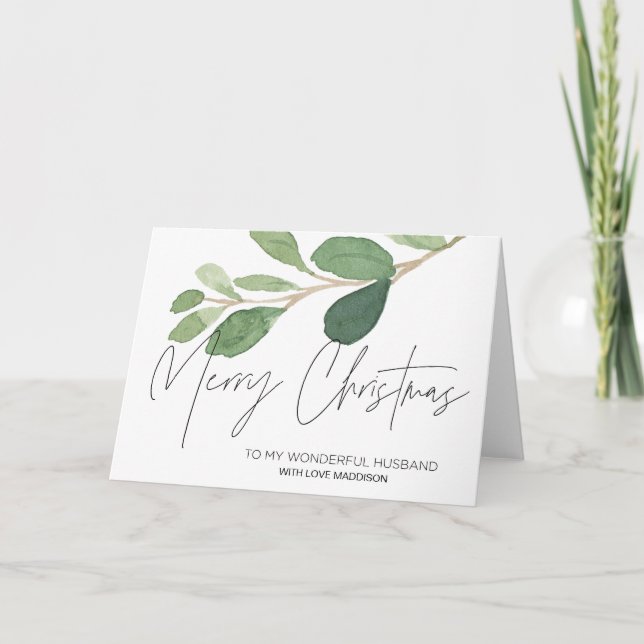 Modern Helgdag-God jul-kort för Make Helgkort (Framsida)