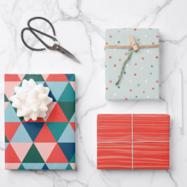 Modern helgdag i Träd papper - röd