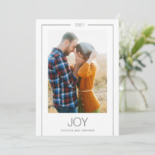 Modern Helgdag Joy Photo Card