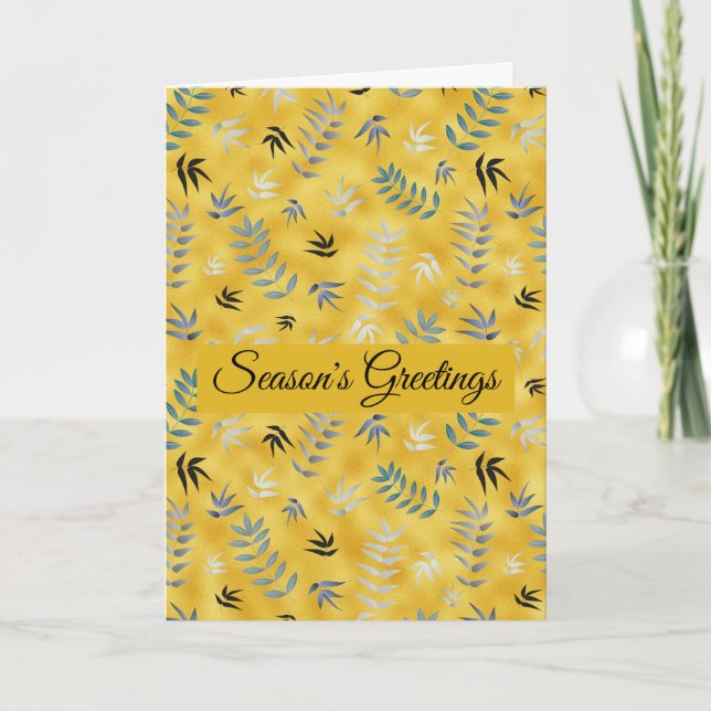 Modern Helgdag-kort för bakgrundsbakgrundsbild löv Helgkort (Framsida)