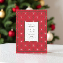 Modern Helgdag-kort för Retro Red Grönt i mitten a