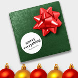 Modern Helgdag - minimalistisk meritlista Runt Klistermärke<br><div class="desc">Modern Helgdag Minimalist Merry All-klistermärken - för att lägga till den avslutande pekfingret till ditt minimalistiska stil i år!</div>