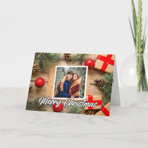 Modern Helgdag Photo Template God jul Helgkort