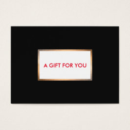 Modern Helgdag-presentkort för svart och Guld Visitkort