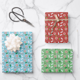 Modern Helgdag Treat och Träd Mönster jul