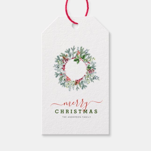 modern helgdag wandechristmas presentetikett (Framsidan)