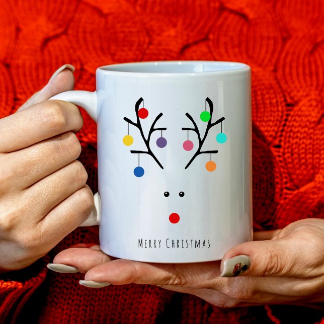 Modern Helgdag Whimsique rener jul Kaffemugg (Skapare uppladdad)