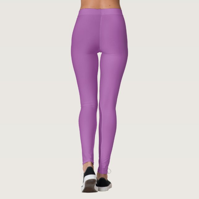 Modern, helt enkelt solid lila gradient Wave mönst Leggings (Baksida)