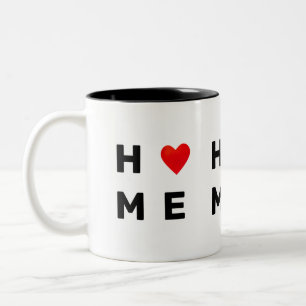Modern Hem & Hjärta Två-Tonad Mugg
