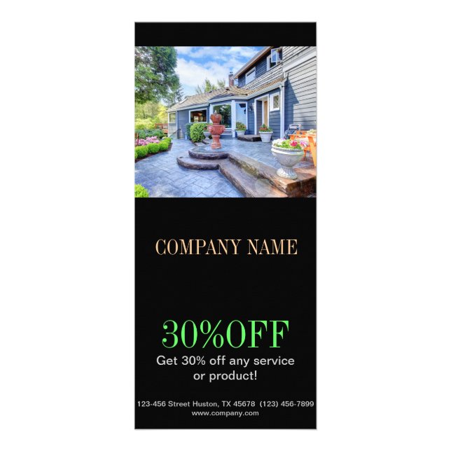 Modern hem- renovering som omdanar fastigheten reklamkort (Framsidan)