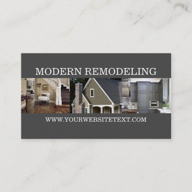 Modern Hem Renoverings Entreprenad Konstruktion Visitkort (Framsida)