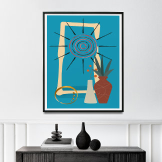 Modern hemdekan för Neutralt i mitten av århundrad Poster