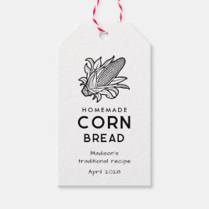 Modern hemgjord maj-bröd med cob-ikon presentetikett