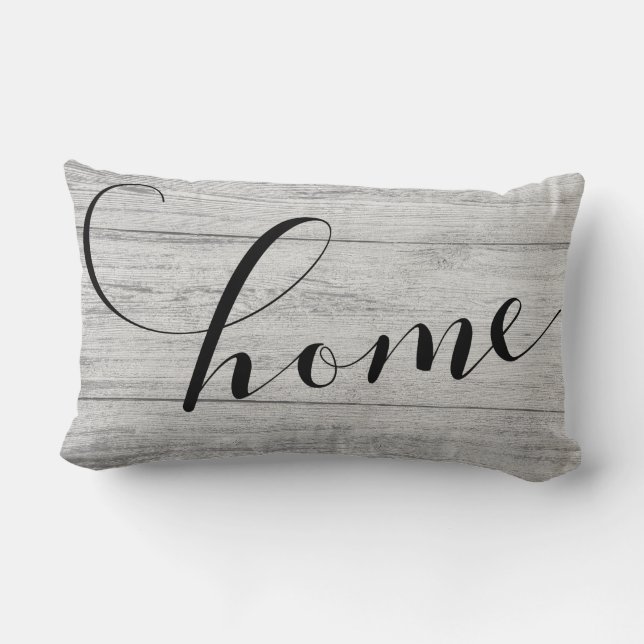 Modern hemmaPillow på Woodgrain look Lumbarkudde (Baksida)